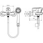 Ideal Standard CeraMix Blue - Mitigeur de baignoire avec accessoires, chrome B9491AA