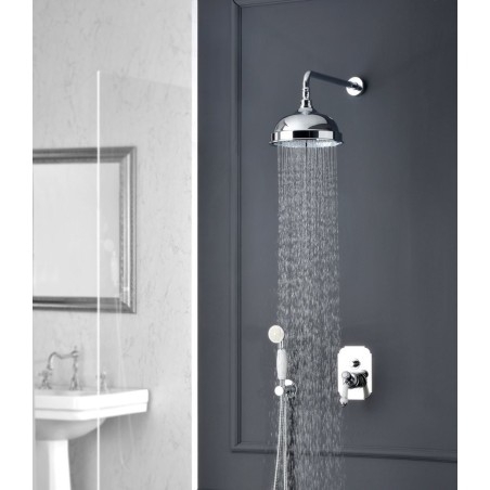 VIENNA Robinet de mélangeur de douche en béton, 2 voies, chrome
