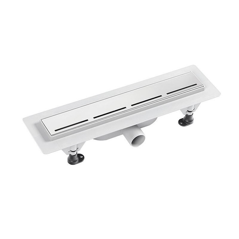 ROUTE égouttoir avec grille en acier inoxydable, L-455mm, DN40