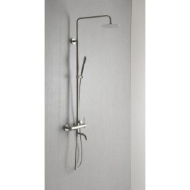 Colonne de bain MINIMAL avec mixeur et spout, acier inoxydable poli