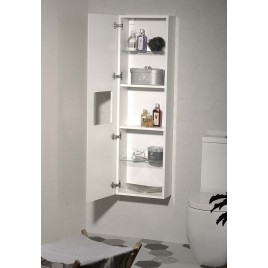 ELLA Unité de rangement 40x140x20cm, porte 1x, gauche/droite/blanc
