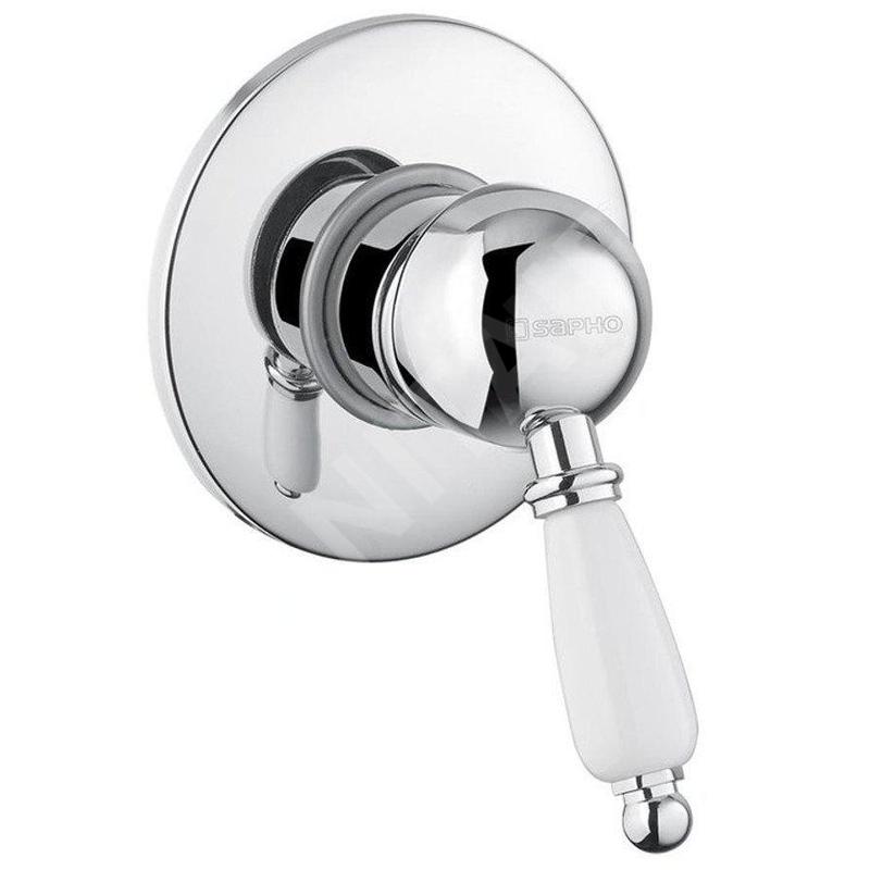 Sapho Kirké - Mitigeur de douche encastré, 1 sortie, manette blanche, chrome KI41BC