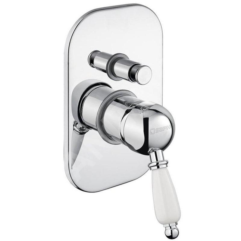 Sapho Kirké - Mitigeur de douche White avec corps d'encastrement, 2 sorties, chrome KI42BC