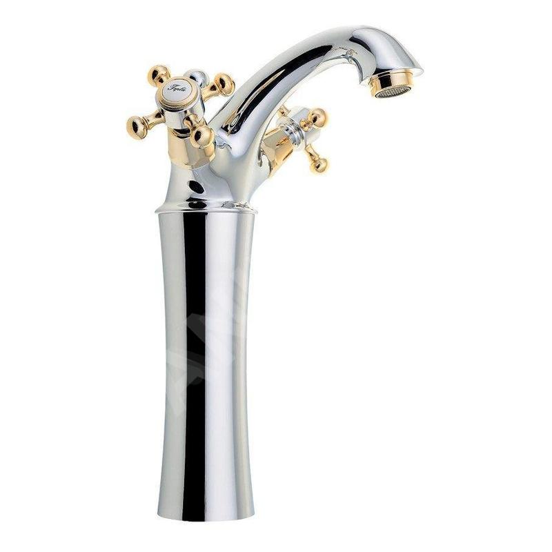 Sapho Reitano Rubinetteria Antea - Mitigeur de lavabo avec garniture de vidage, hauteur 245 mm, chrome/doré 3172L Sapho Reitano Rubinetteria Antea - Mitigeur de lavabo avec garniture de vidage, hauteur 245 mm, chrome/doré 3172L