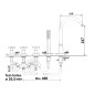 Sapho Axia - Mitigeur pour rebord de baignoire, installation à 5 trous, chrome 532 Sapho Axia - Mitigeur pour rebord de baignoire, installation à 5 trous, chrome 532
