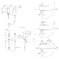 Sapho Rhapsody - Mitigeur de lavabo avec douchette de bidet, chrome 1209-09