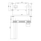 Cersanit Mille - Mitigeur de lavabo encastré, avec bonde Click-Clack, avec corps, chromé S951-357
