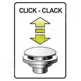 Cersanit Mille - Mitigeur de lavabo encastré, avec bonde Click-Clack, avec corps, chromé S951-357