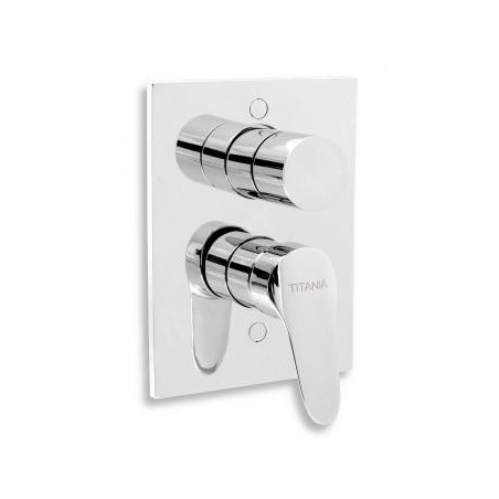 Novaservis Titania Iris New - Robinetterie de baignoire encastrée avec inverseur, chrome 94450R,0