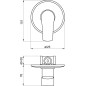 Novaservis Titania Nice - Robinetterie de douche encastrée, chrome 97050,0 Novaservis Titania Nice - Robinetterie de douche encastrée, chrome 97050,0