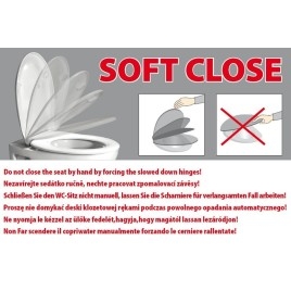 TRACCIA Soft Close Toilet Seat, blanc