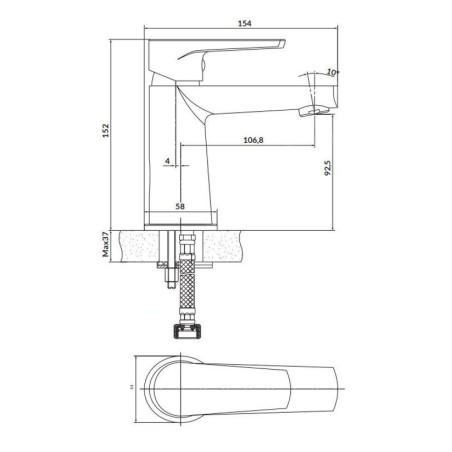Cersanit Moduo - Mitigeur de lavabo, chrome S951-362