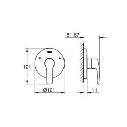 Grohe Eurosmart - Commutateur à 5 voies, chrome 19972002