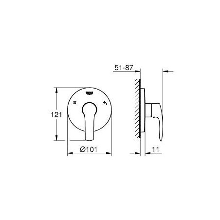 Grohe Eurosmart - Commutateur à 5 voies, chrome 19972002