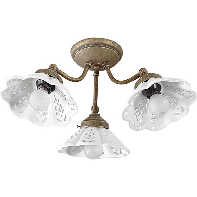 NAPOLI Ceramic Shade Ceiling Light E14 3x40W, 230V, bronze