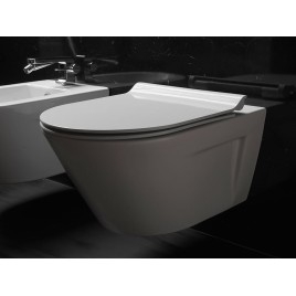 PURA/KUBE X/NORM Soft Fermer siège de toilette, SLIM, blanc/chrome