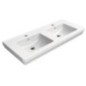 CLASSIC Double lavabo en céramique 125x54cm, blanc ExtraGlaze CLASSIC Double lavabo en céramique 125x54cm, blanc ExtraGlaze