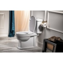 CLASSIC Doux Fermer siège de toilette, blanc/chrome