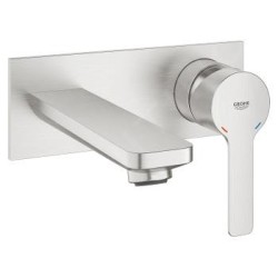 Grohe Lineare - Mitigeur de lavabo M encastré, installation 2 trous, supersteel 19409DC1