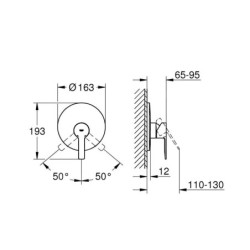 Grohe Lineare - Mitigeur de douche encastré, chrome 19296001
