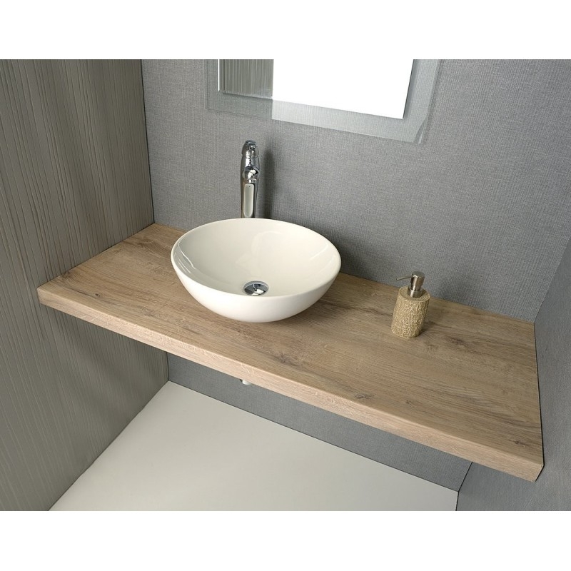 AVICE MDF Compteur de lavabo 120x50cm, chêne rover