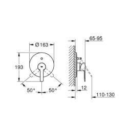 Grohe Lineare - Mitigeur de baignoire encastré, chrome 19297001
