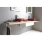 AVICE MDF Washbasin Countertop 210x50cm, chêne rover