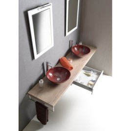 AVICE MDF Washbasin Countertop 240x50cm, chêne rover