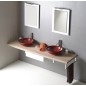 AVICE MDF Compteur de lavabo 250x50cm, chêne rover