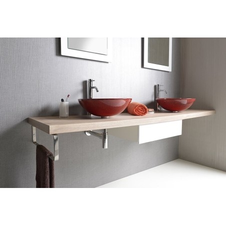 AVICE MDF Compteur de lavabo 250x50cm, chêne rover