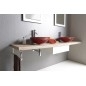 AVICE MDF Compteur de lavabo 250x50cm, chêne rover