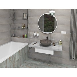 AVICE MDF Washbasin Countertop 100x50cm, chêne ancien