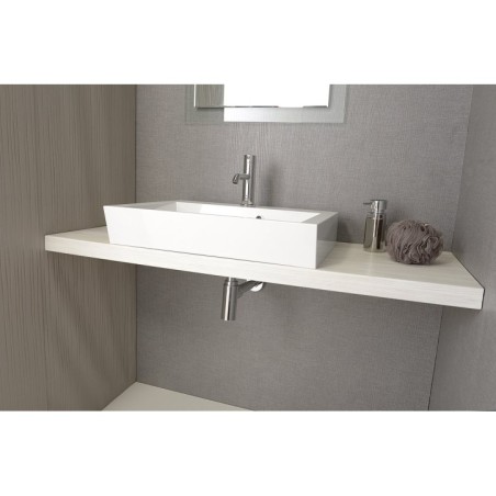 AVICE MDF Lavabo comptoir 110x50cm, chêne ancien