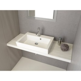 AVICE MDF Lavabo comptoir 110x50cm, chêne ancien