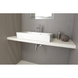AVICE MDF Lavabo comptoir 110x50cm, chêne ancien