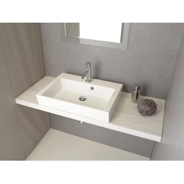 AVICE MDF Washbasin Countertop 150x50cm, chêne ancien