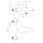 Novaservis Titania Smart - Robinetterie de baignoire sans accessoires 150 mm, chrome 98020/1,0
