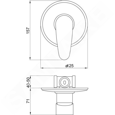 Novaservis Titania Smart - Robinetterie de douche encastrée, chrome 98050,0