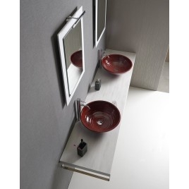 AVICE MDF Washbasin Countertop 220x50cm, chêne ancien