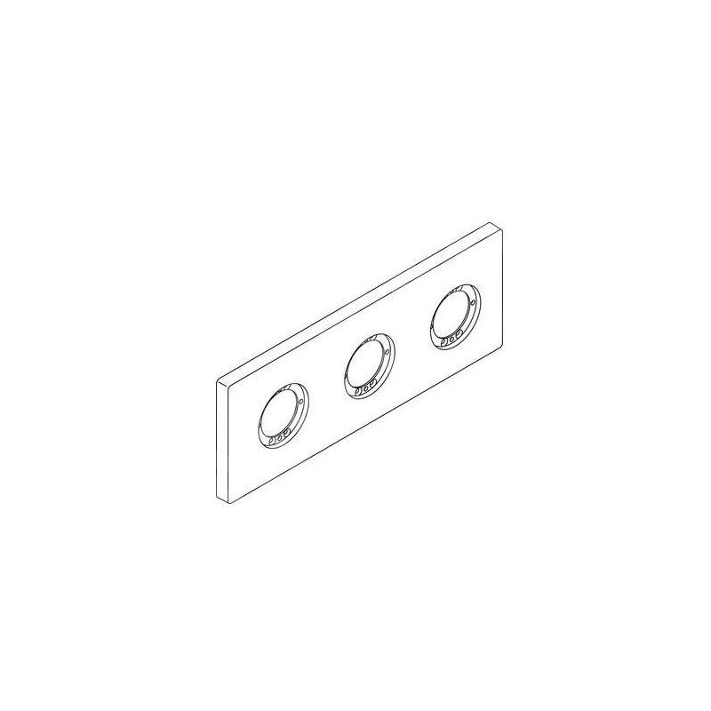 Ideal Standard Archimodule - Rosette de revêtement à 3 trous 100 x 266 mm, chrome A963732AA