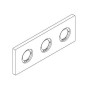 Ideal Standard Archimodule - Rosette de revêtement à 3 trous 100 x 266 mm, chrome A963732AA