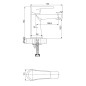 Cersanit Moduo - Mitigeur de lavabo, noir S951-585