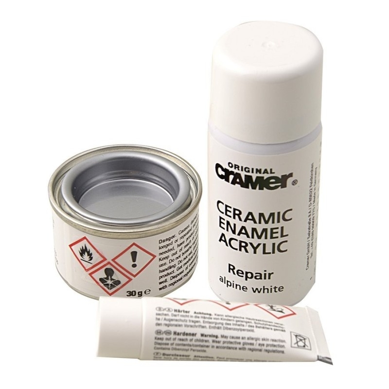 REPAIR KIT pour céramique, émail et acrylique, blanc