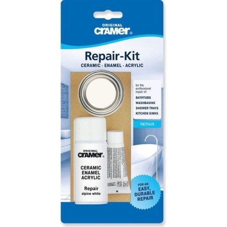 REPAIR KIT pour céramique, émail et acrylique, blanc