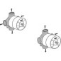 Ideal Standard CeraTherm - Partie encastrée 1 pour soupapes multivoies 4/3, neutre A2391NU