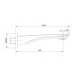 Cersanit Larga - Bonde de baignoire, chrome S951-706