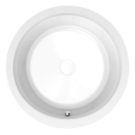 OBLO Bain rond avec support. Structure 165x48cm, Blanc