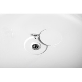 OBLO Bain rond avec support. Structure 165x48cm, Blanc