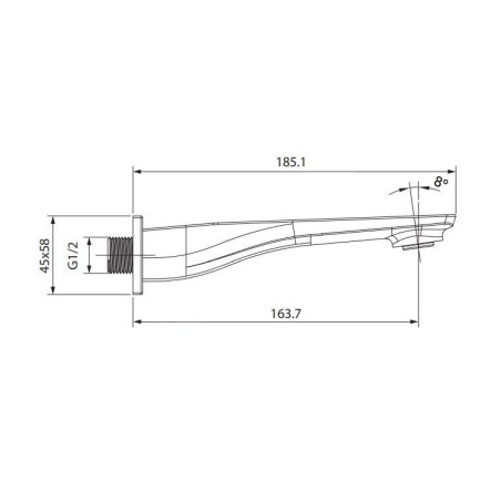 Cersanit Mille - Bonde de baignoire, chrome S951-711