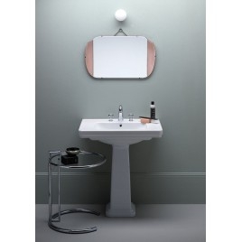 CLASSIC lavabo en céramique 75x50cm, 3 trous de robinet, blanc ExtraGlaze